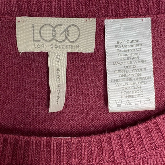 LOGO Lori Goldstein Maroon Hi Low Dress with Pockets Small - Picture 2 of 5